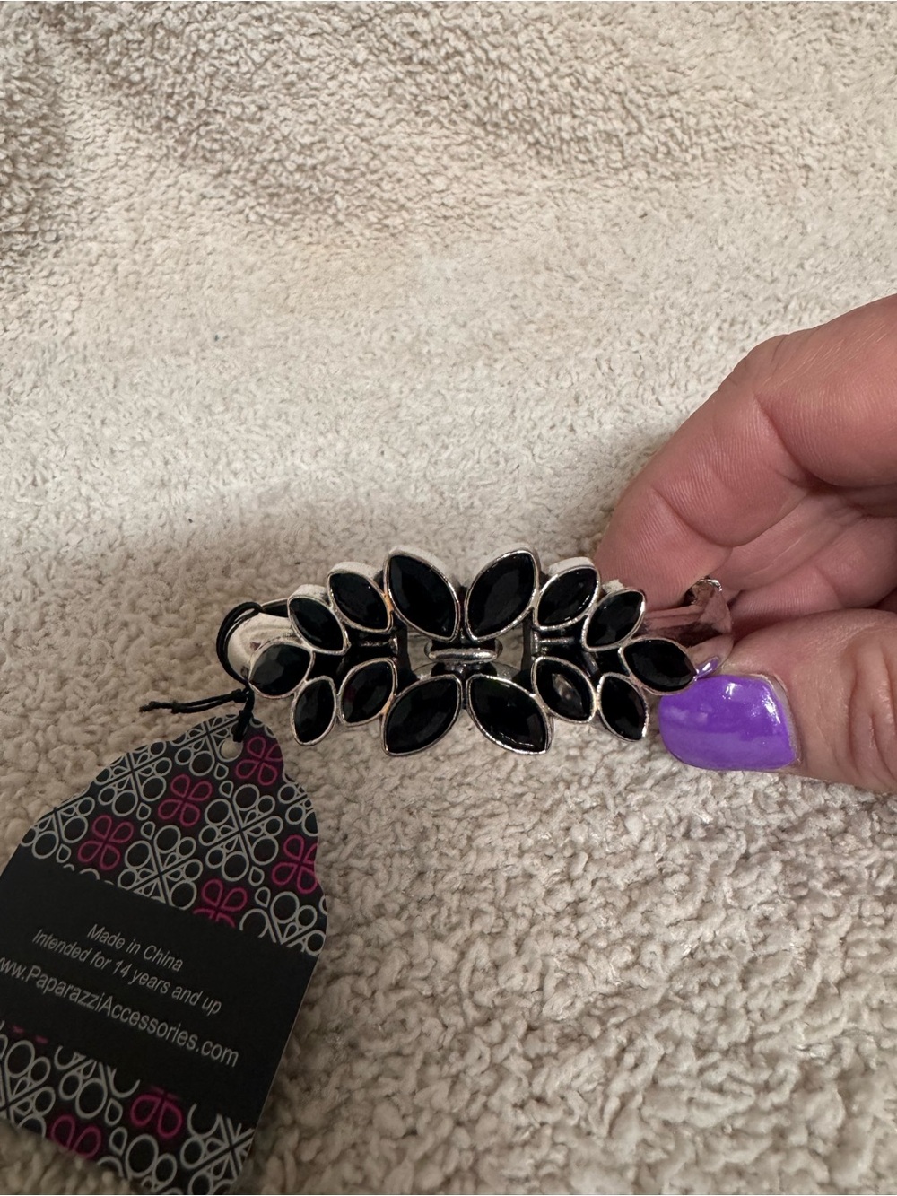 Paparazzi Black Leaf Cluster Bracelet